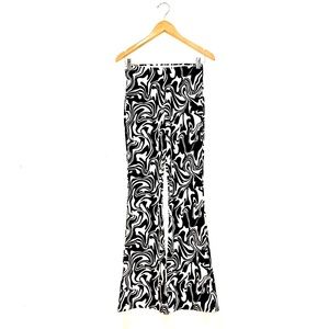 garage pants, black and white wave effect XS